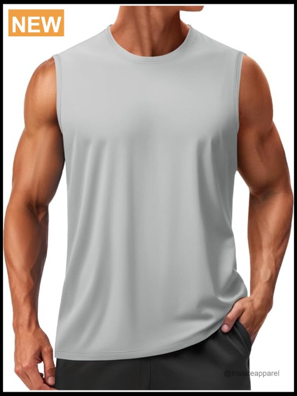 Quick Dry UPF 50+ Sleeveless Tank Top for Men Gym Workout Muscle Shirt